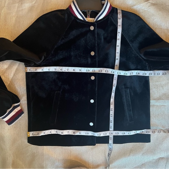 Tommy Hilfiger Black Velvet Bomber Jacket - Picture 13 of 16
